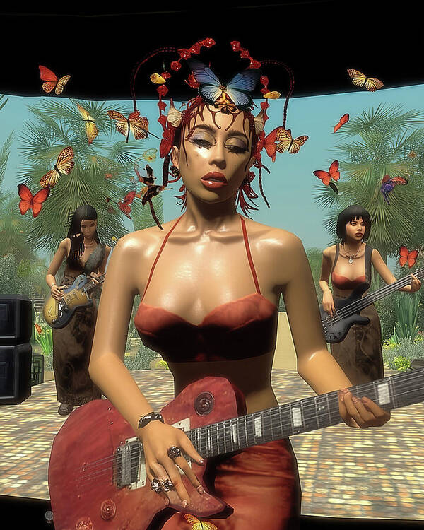 Kali Uchis In An Astrology Rock Band 1 - Art Print
