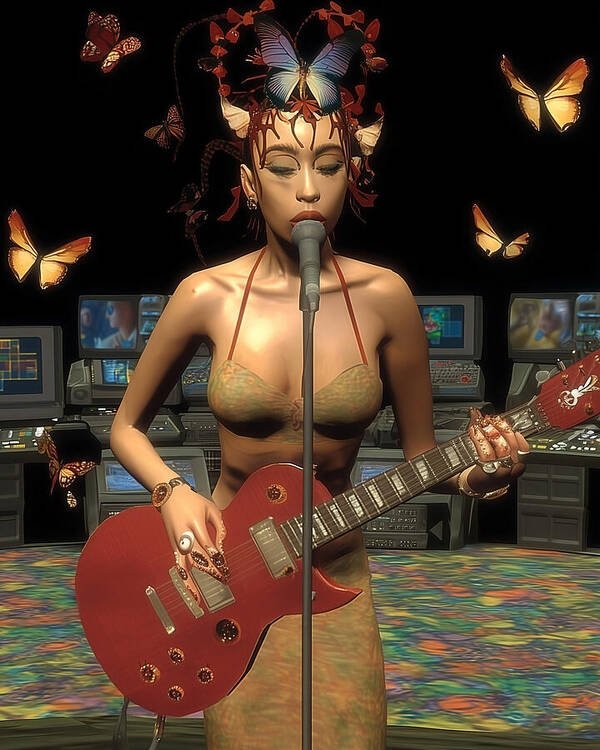 Kali Uchis In An Astrology Rock Band 4 - Art Print