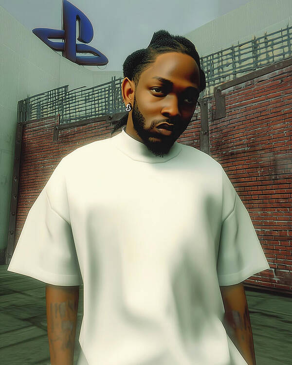 Kendrick Lamar In A PlayStation 2 Game 2 - Art Print